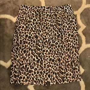 J crew Leopard Pencil Skirt